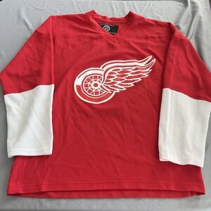 Vintage Detroit Red Wings Jersey Mens Large NHL Red Y2K
